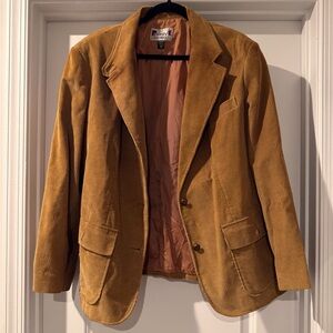 Vintage Priority 1 by Lane Bryant Camel Corduroy Blazer Jacket Sports coat